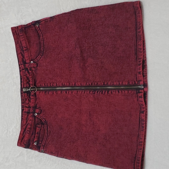 HOT TOPIC Jean skirt purple L - Picture 1 of 6